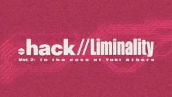 "Stylized logo in white text overlaid above a magenta background with a circuit design. The text reads Liminality: In the Case of Yuki Aihara"
