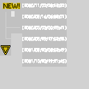 Texture file with timestamps and "New" icon for the BBS